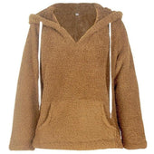 Damen-Fleece-Sweatshirt mit Kapuze-Bombardina.de