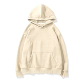 Einfarbiges Damen-Kapuzen-Sweatshirt-Bombardina.de