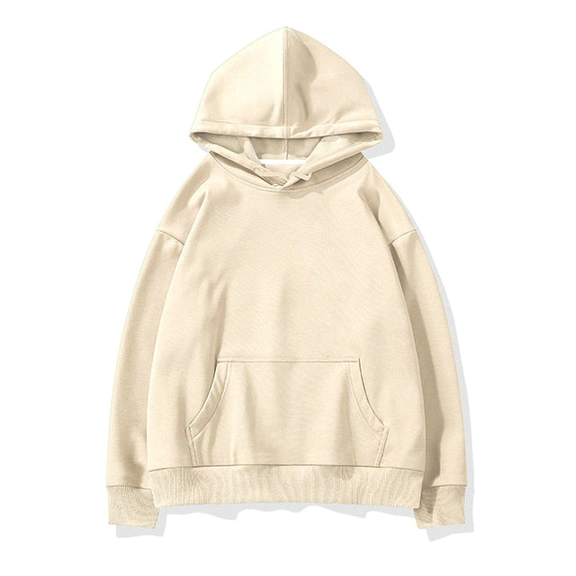 Einfarbiges Damen-Kapuzen-Sweatshirt-Bombardina.de