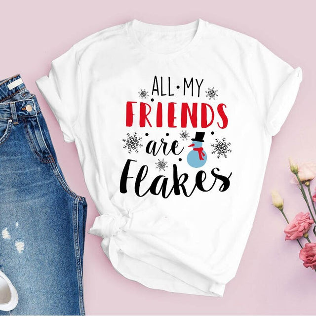 Damen-T-Shirt mit Weihnachtsaufdruck-Bombardina.de