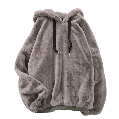 Damen-Fleece-Sweatshirt mit Kapuze-Bombardina.de