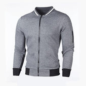 Herren-Sweatshirt mit Reißverschluss und Stehkragen-Bombardina.de
