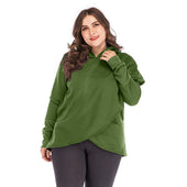 Damen-Sweatshirt mit Kapuze und asymmetrischem Saum-Bombardina.de
