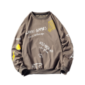 Herren-Sweatshirt ohne Reißverschluss mit Aufdruck-Bombardina.de