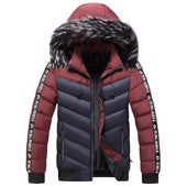 Herren zweifarbige Winterjacke-Bombardina.de