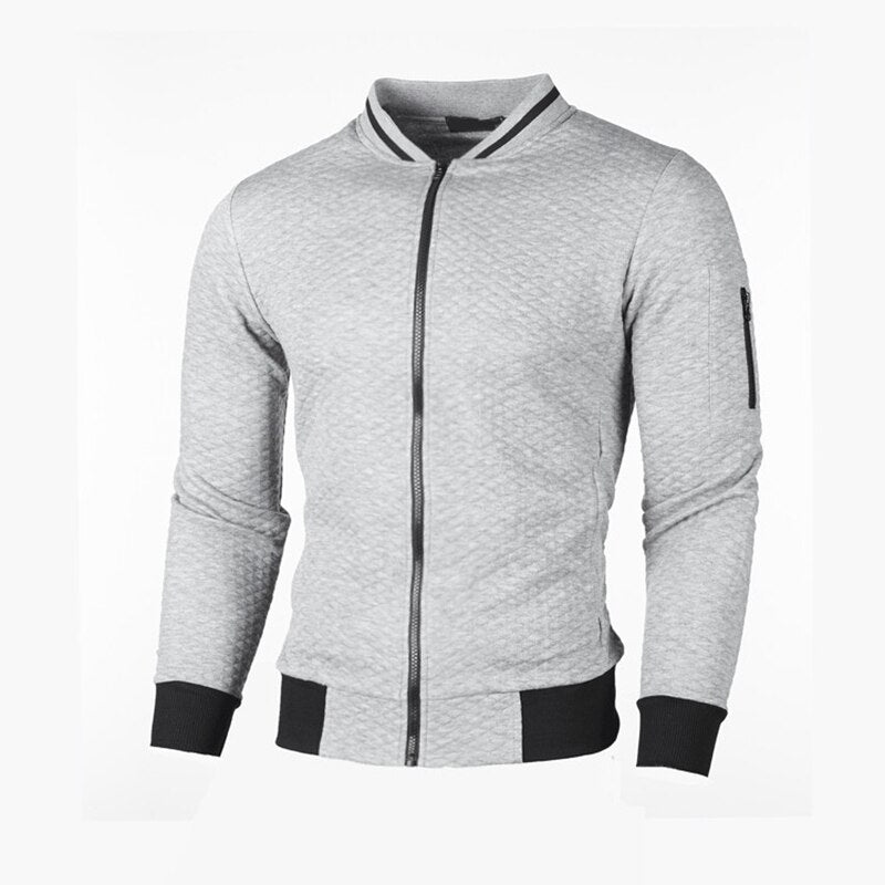 Herren-Sweatshirt mit Reißverschluss und Stehkragen-Bombardina.de