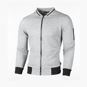 Herren-Sweatshirt mit Reißverschluss und Stehkragen-Bombardina.de
