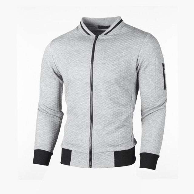Herren-Sweatshirt mit Reißverschluss und Stehkragen-Bombardina.de
