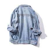 Damen Jeansjacke mit Nieten-Bombardina.de