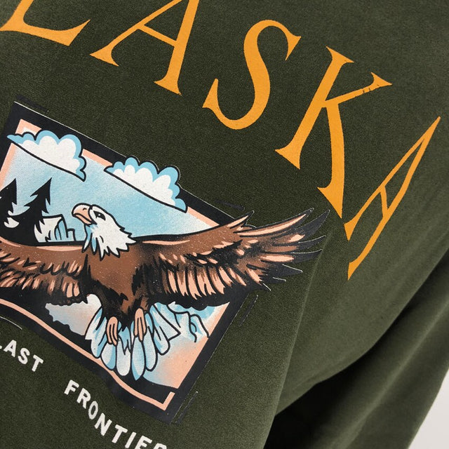 Damen-Sweatshirt ohne Reißverschluss mit Adlermotiv-Bombardina.de