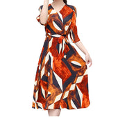 Midikleid mit geometrischem Muster-Bombardina.de