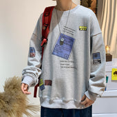 Herren-Sweatshirt ohne Reißverschluss mit Aufdruck-Bombardina.de