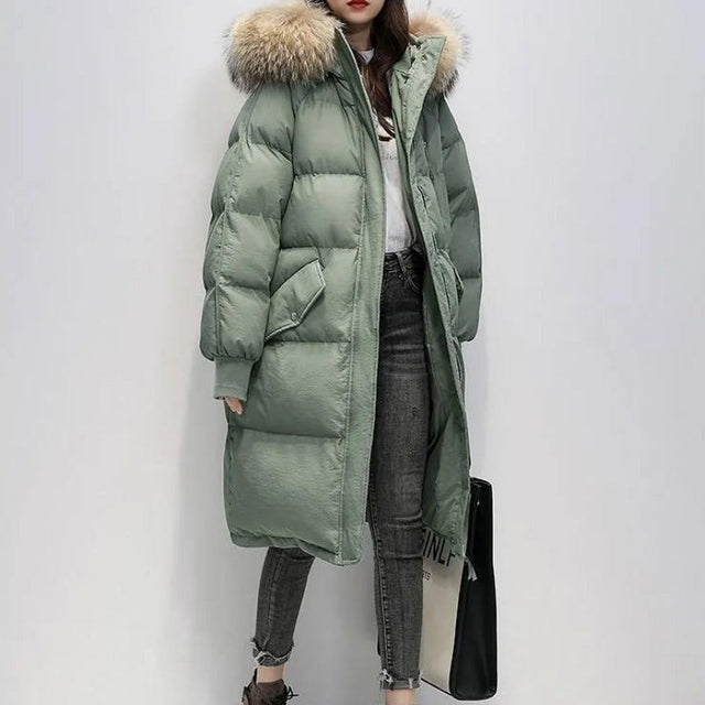 Damen Winterjacke mit Fell-Bombardina.de