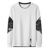 Herren-Sweatshirt ohne Reißverschluss mit Aufdruck auf den Ärmeln-Bombardina.de