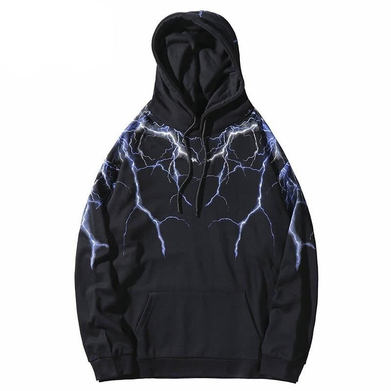 Herren Hoodie mit Blitz-Bombardina.de