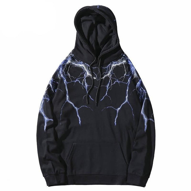Herren Hoodie mit Blitz-Bombardina.de