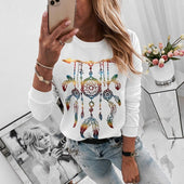Damen-Sweatshirt ohne Reißverschluss mit Aufdruck boho-Bombardina.de