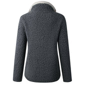 Damen-Fleece-Sweatshirt mit Reißverschluss am Ausschnitt-Bombardina.de