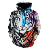 Herren-Kapuzenpullover mit Löwen-Bombardina.de-Motiv