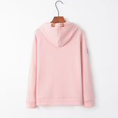 Damen-Reißverschluss-Sweatshirt mit braunen Elementen-Bombardina.de