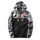 Damen-Übergangsjacke mit Blumenmotiv-Bombardina.de
