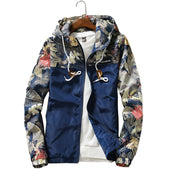 Damen-Übergangsjacke mit Blumenmotiv-Bombardina.de
