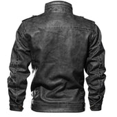 Herren Lederjacke mit Stehkragen-Bombardina.de