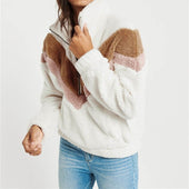 Damen-Fleece-Sweatshirt mit Streifen-Bombardina.de