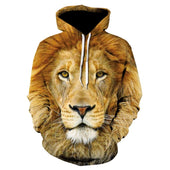 Herren-Kapuzenpullover mit Löwen-Bombardina.de-Motiv