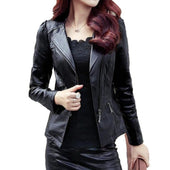Schlanke Lederjacke für Damen-Bombardina.de