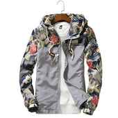 Damen-Übergangsjacke mit Blumenmotiv-Bombardina.de