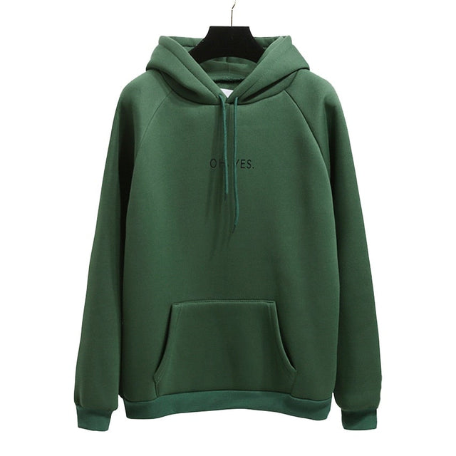 Damen-Sweatshirt mit Kapuze und kleiner Aufschrift-Bombardina.de