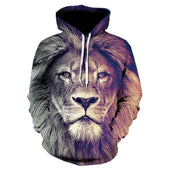 Herren-Kapuzenpullover mit Löwen-Bombardina.de-Motiv