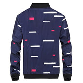 Herren-Übergangsjacke mit geometrischem Muster-Bombardina.de