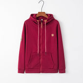 Damen-Reißverschluss-Sweatshirt mit braunen Elementen-Bombardina.de
