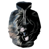 Herren-Kapuzenpullover mit Löwen-Bombardina.de-Motiv