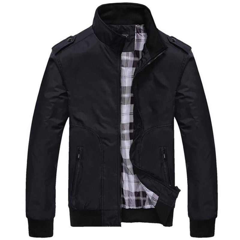Herren-Übergangsjacke mit kariertem Futter-Bombardina.de