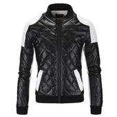 Herren zweifarbige Lederjacke-Bombardina.de