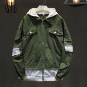 Herren Jeansjacke aus kombinierten Materialien-Bombardina.de