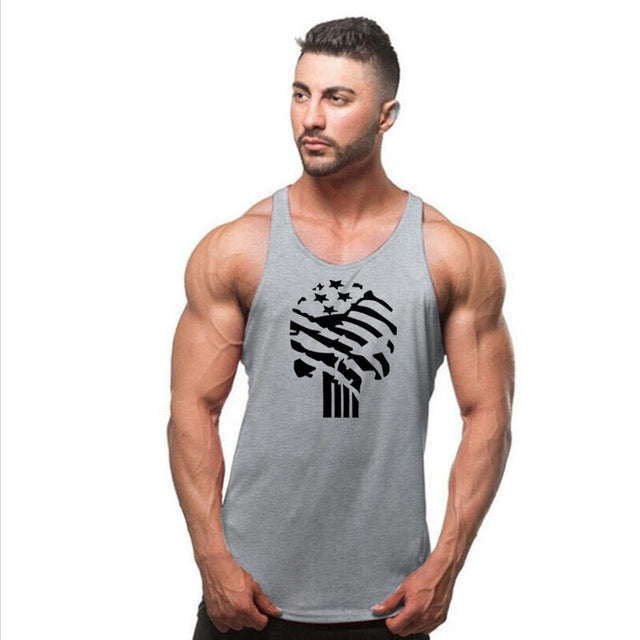 Herren-Tanktop mit Totenkopf-Print-Bombardina.de