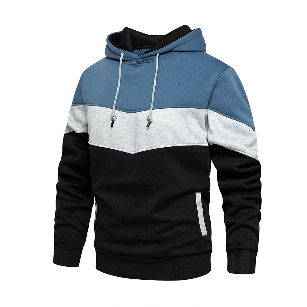 Herren-Kapuzenpullover mit horizontalen Streifen-Bombardina.de