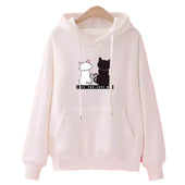 Damen-Kapuzenpullover mit Katzen-Print-Bombardina.de