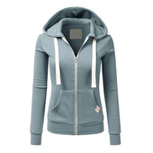 Damen-Sweatshirt mit Reißverschluss und Aufnäher-Bombardina.de