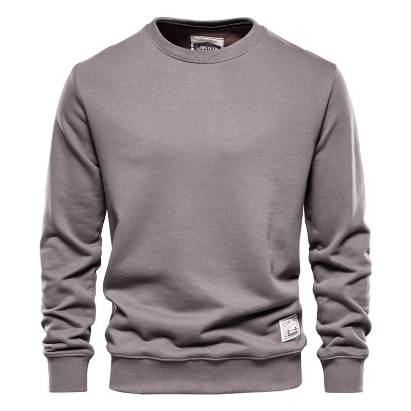 Herren-Sweatshirt ohne Reißverschluss mit einem Abzeichen-Bombardina.de