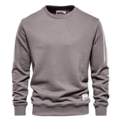 Herren-Sweatshirt ohne Reißverschluss mit einem Abzeichen-Bombardina.de