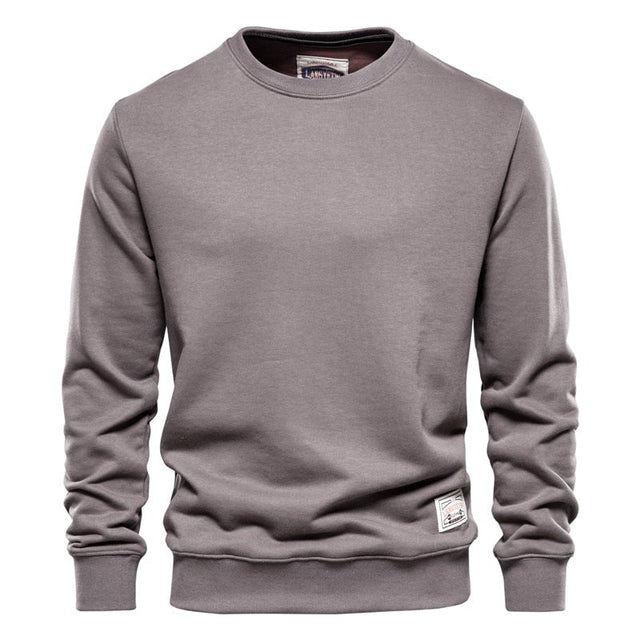Herren-Sweatshirt ohne Reißverschluss mit einem Abzeichen-Bombardina.de