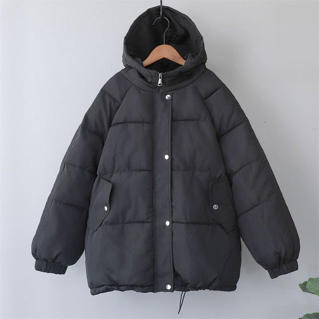 Damen Winterjacke mit lockerem Schnitt-Bombardina.de