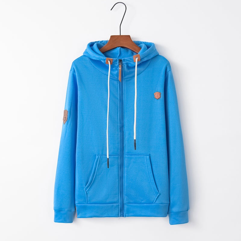 Damen-Reißverschluss-Sweatshirt mit braunen Elementen-Bombardina.de