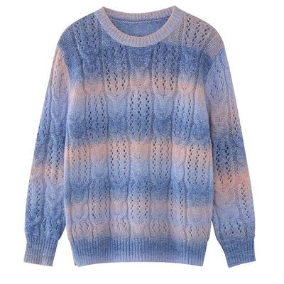 Damen-Strickpullover mit dekorativem Webmuster-Bombardina.de