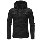 Herren Jeansjacke aus kombinierten Materialien-Bombardina.de